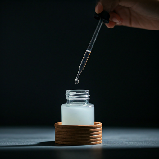 Scientific pipette dropping salicylic acid liquid